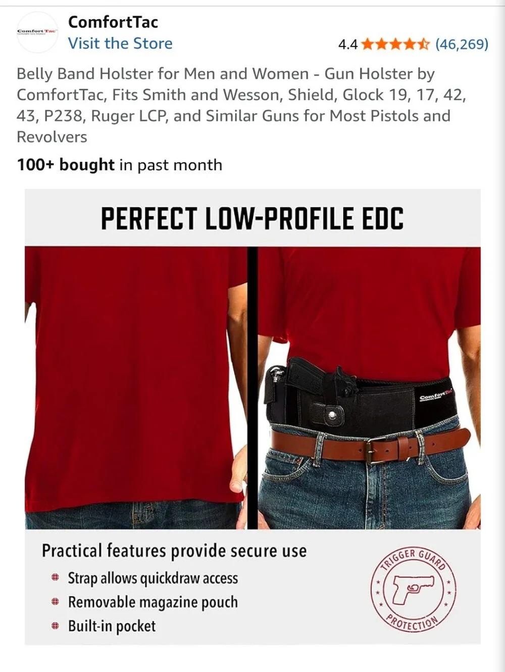 ComfortTac Neoprene Velcro Adjustable Belly Band